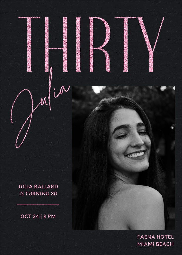 Editorial layout - birthday invitation