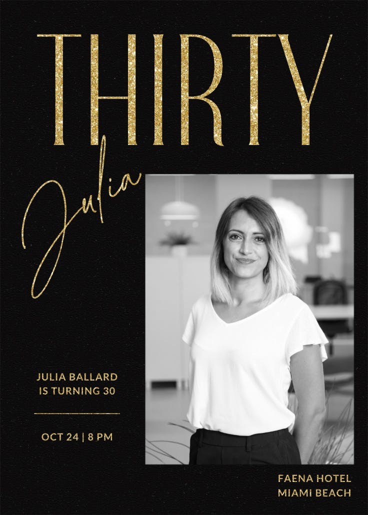 Editorial layout - birthday invitation