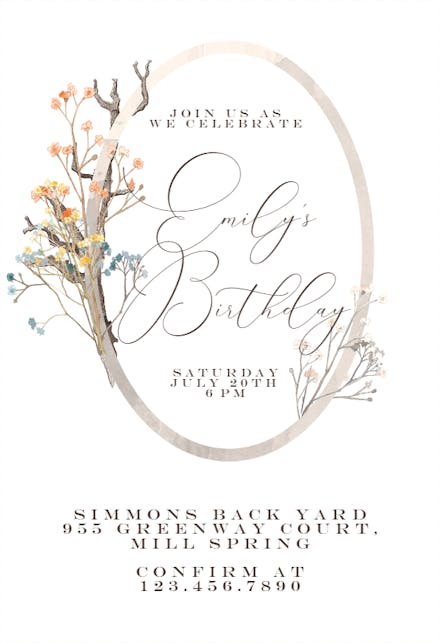 Fairy Tale Border - Birthday Invitation