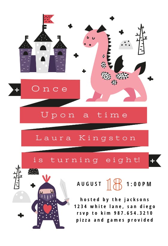Fairy tale party - birthday invitation