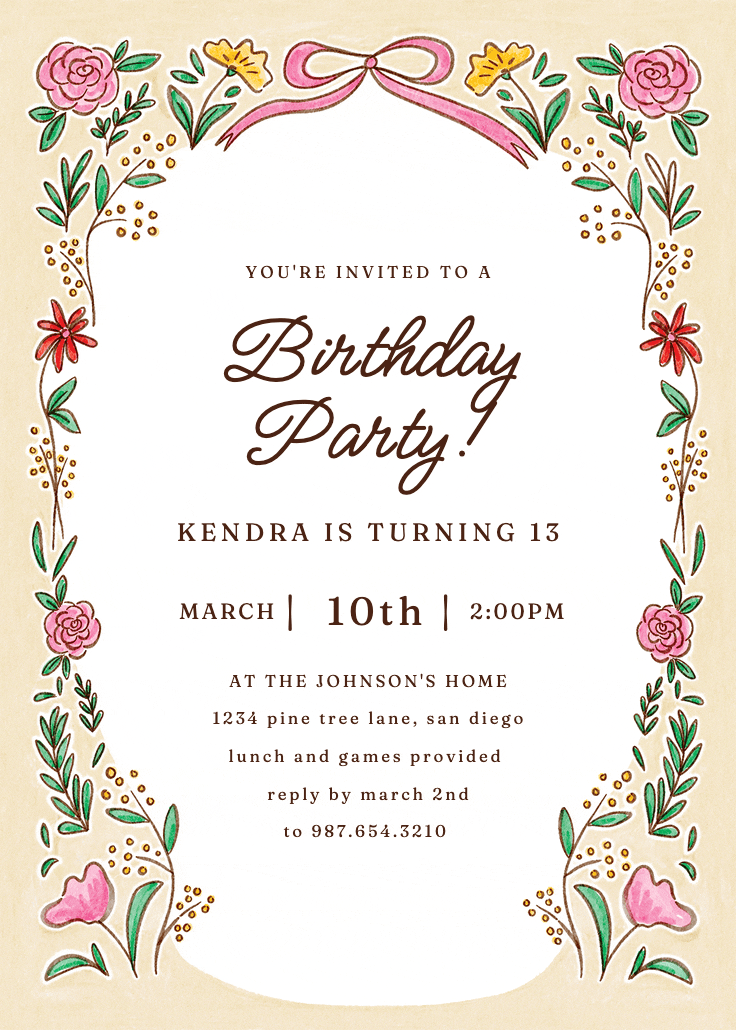 Fairytale moment - invitation