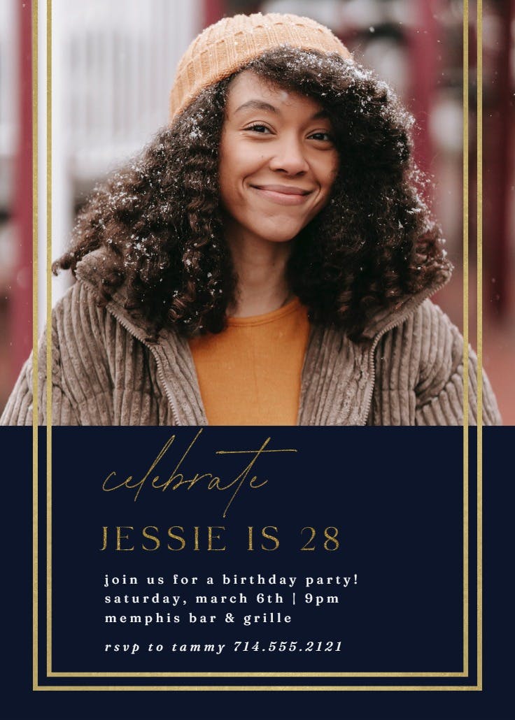 Fancy frame - birthday invitation