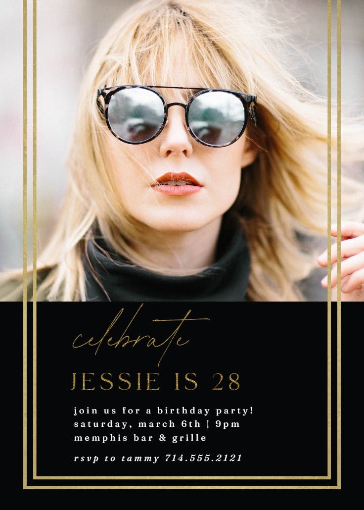 Fancy frame - birthday invitation