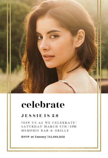 Fancy Frame - Birthday Invitation