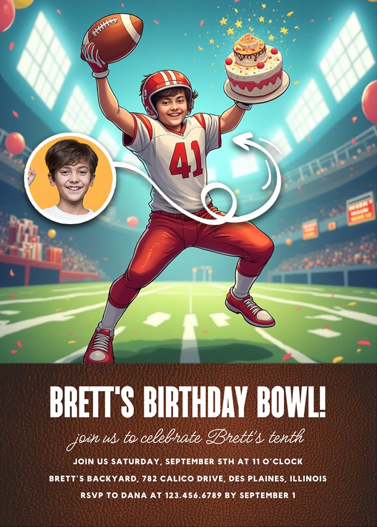 Fantasy football - printable party invitation