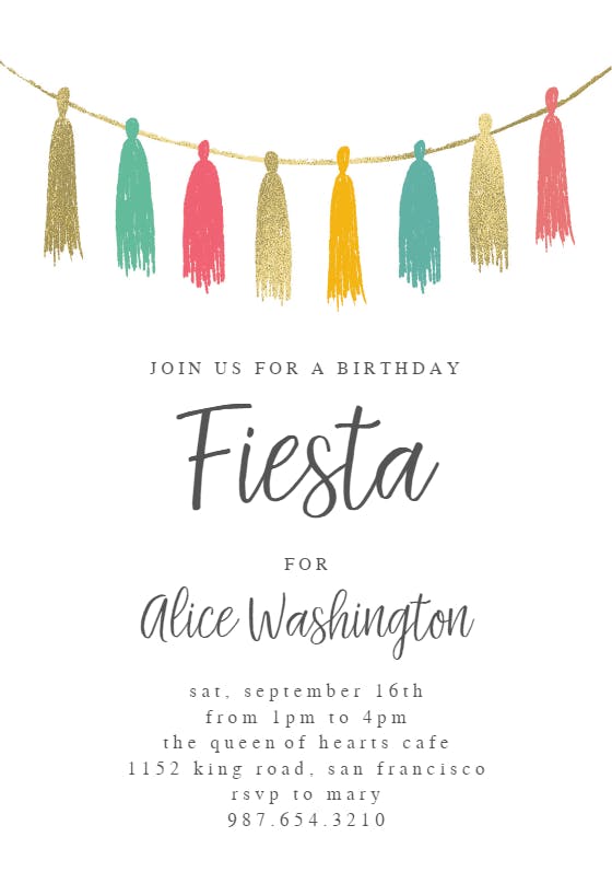 Fiesta - printable party invitation