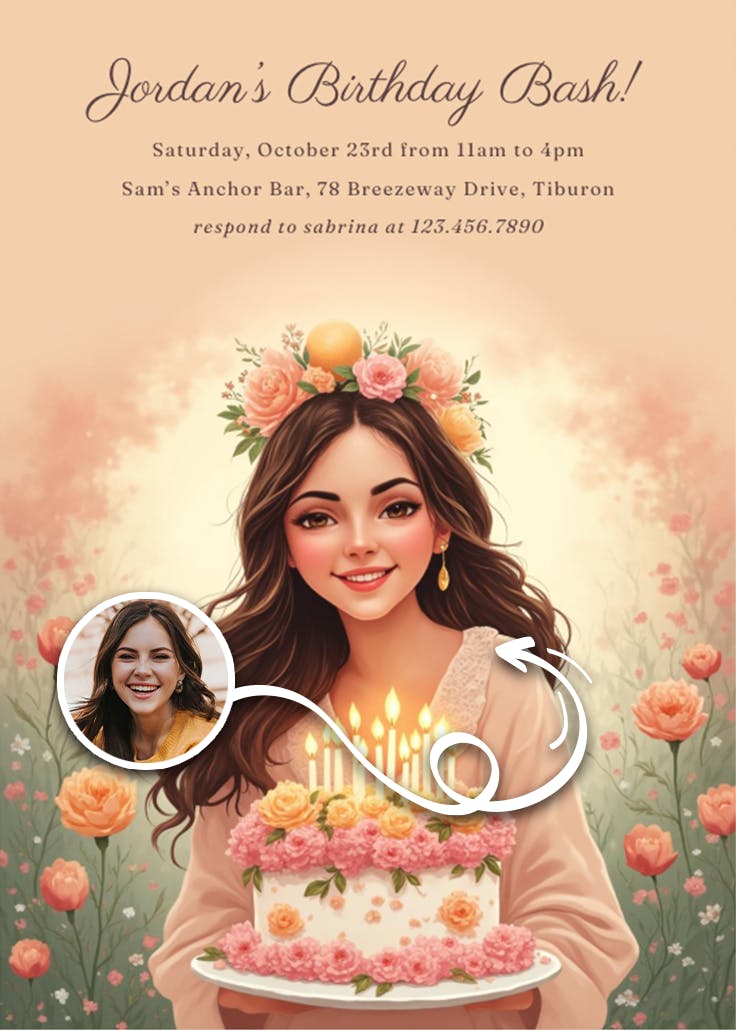 Floral crown - invitation