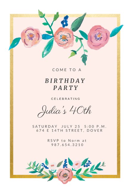 Birthday Invitation Templates (Free) | Greetings Island