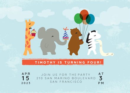 Friendly Bash - Birthday Invitation