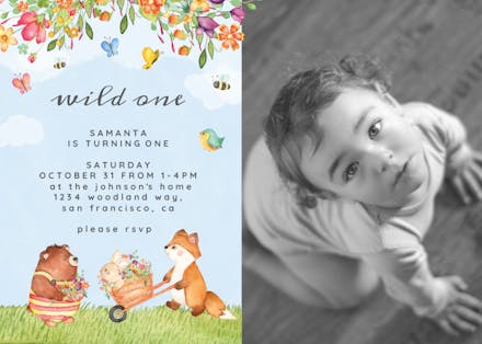 Garden adventures photo - Birthday Invitation