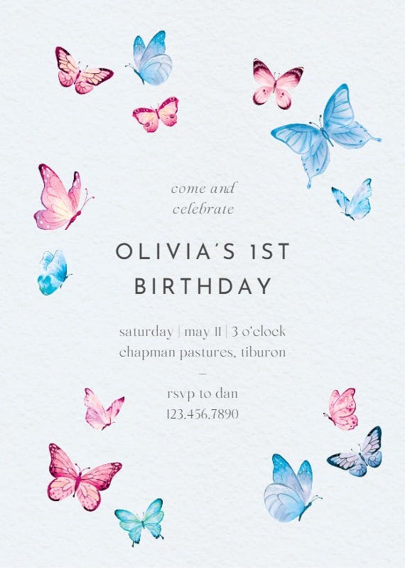 Gentle friends - birthday invitation
