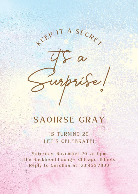 Gentle pastels - printable party invitation