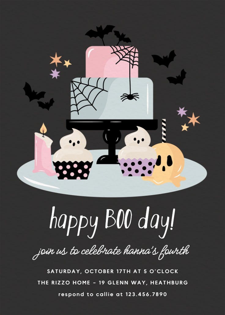 Ghouls, gather - birthday invitation