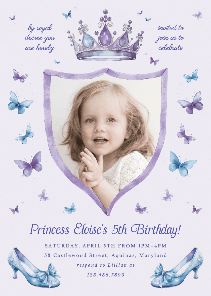 Glass slipper - invitation