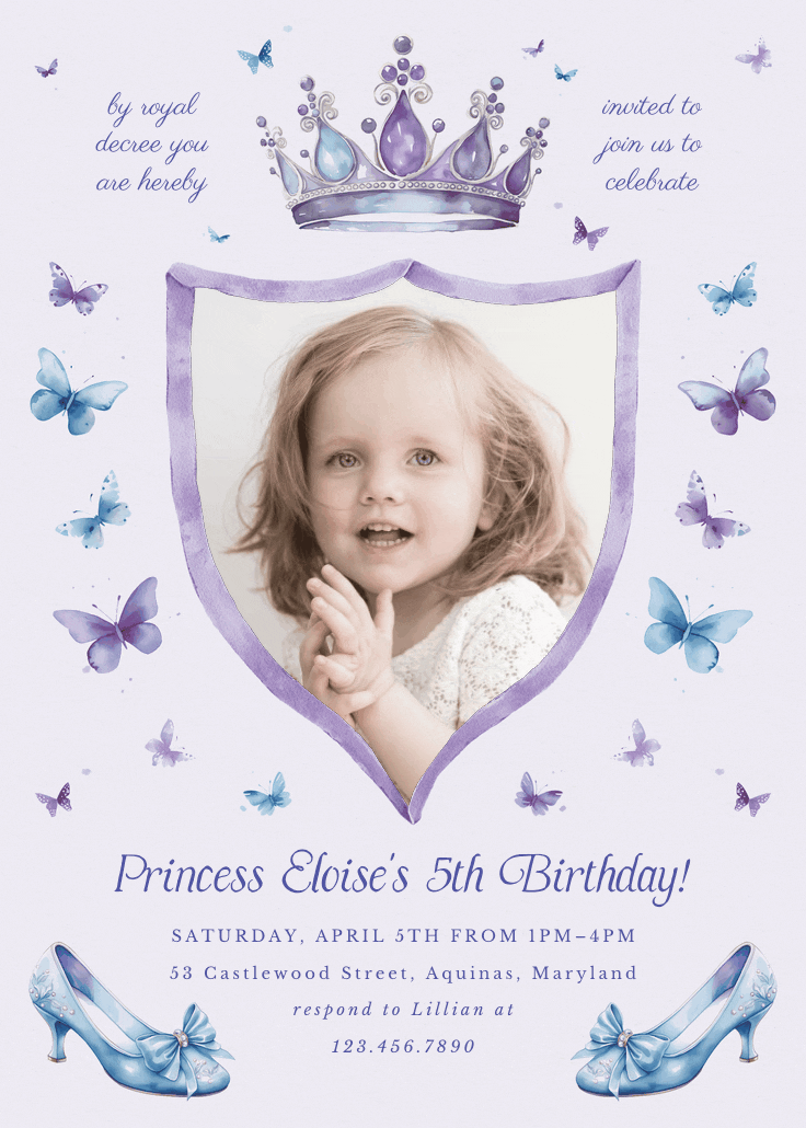 Glass slipper - invitation
