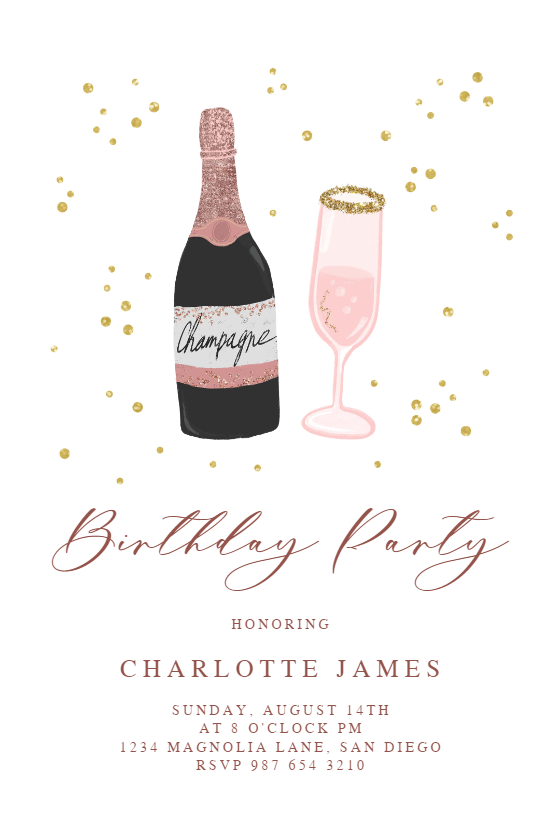 champagne birthday party