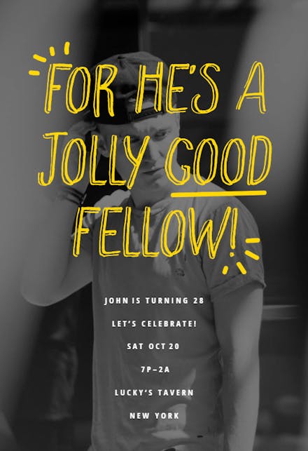 Good Fellow - Birthday Invitation