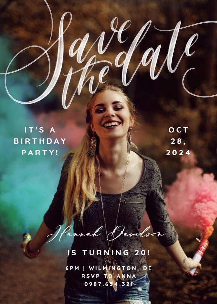 Hand chalk letters - birthday invitation