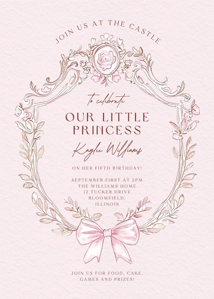 Her royal birthday - invitación de cumpleaños