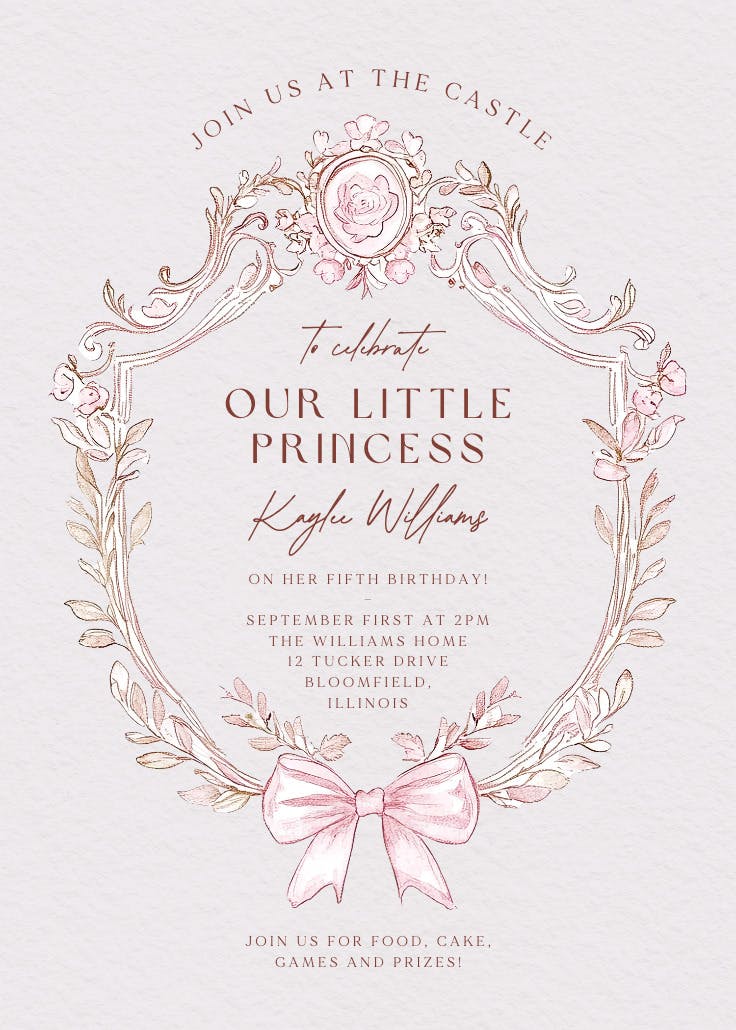 Her royal birthday - invitación de cumpleaños