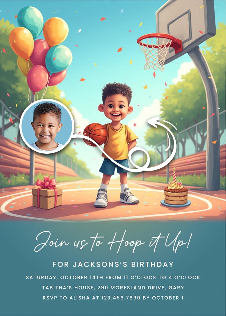 Hoop it up - invitation