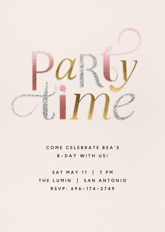 Interweave - party invitation