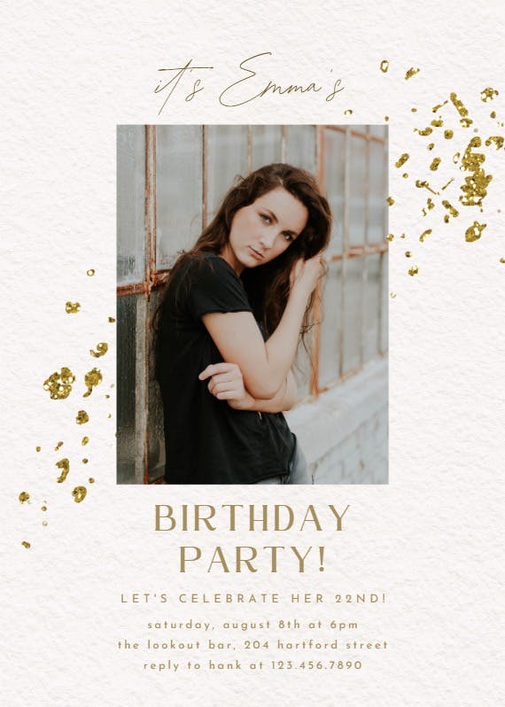 It's my party -  invitación de fiesta de cumpleaños con foto