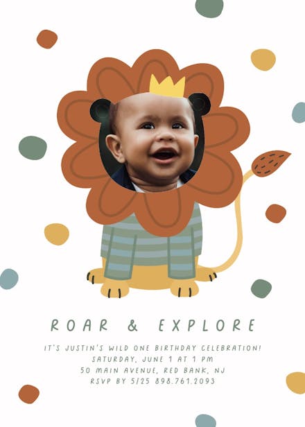 King of family - birthday invitation