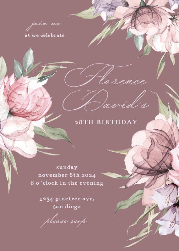 Knotted - birthday invitation