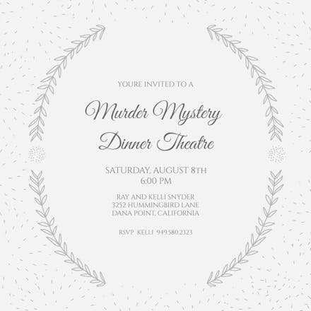 Laurel Tradition - Invitation Template