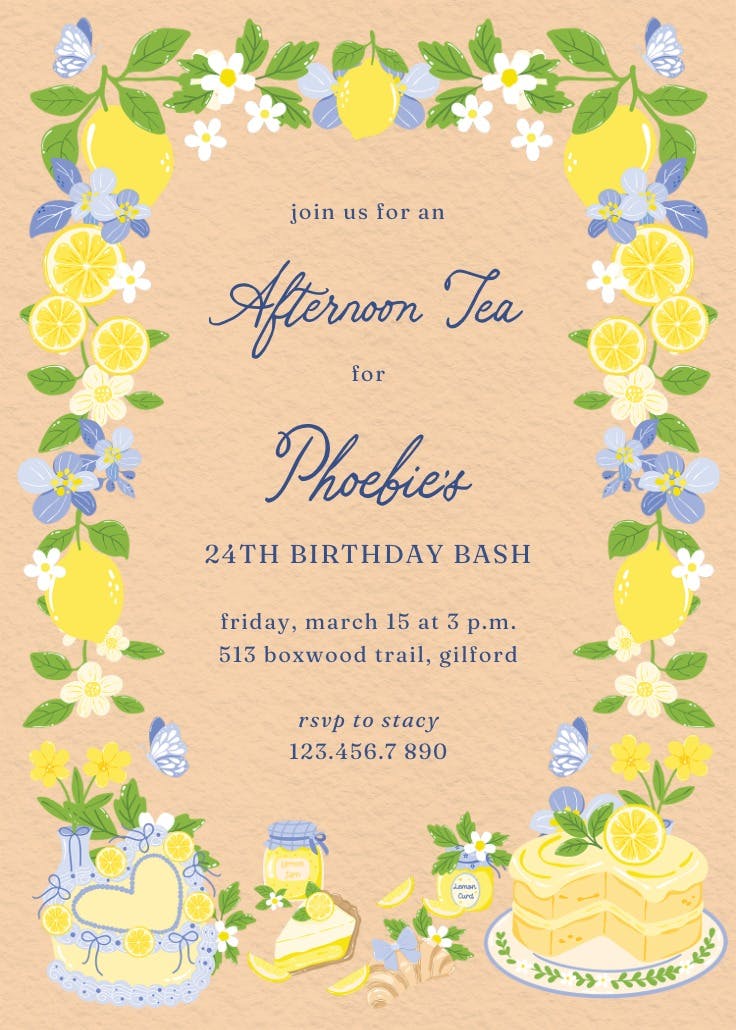 Lemons, celebrate! - invitation