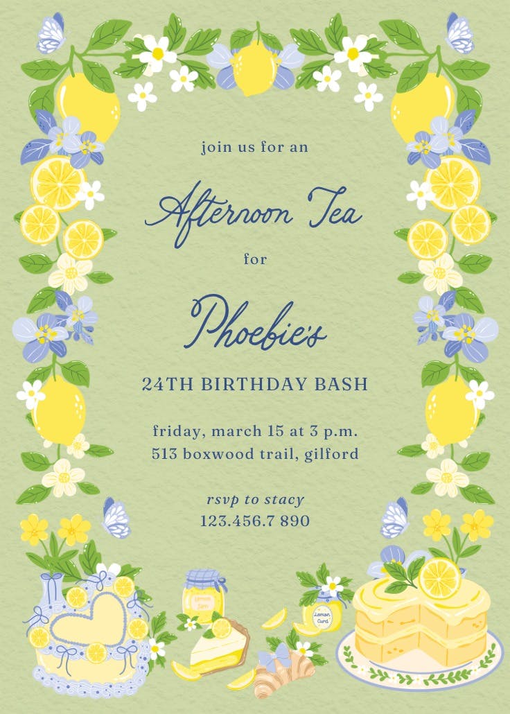 Lemons, celebrate! - invitation