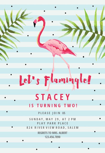 Let's Flamingle! - Birthday Invitation