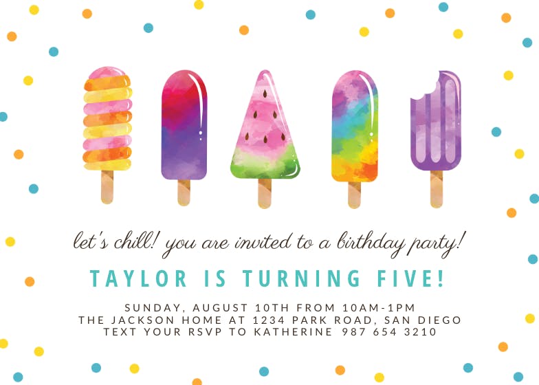 Lets chill - printable party invitation