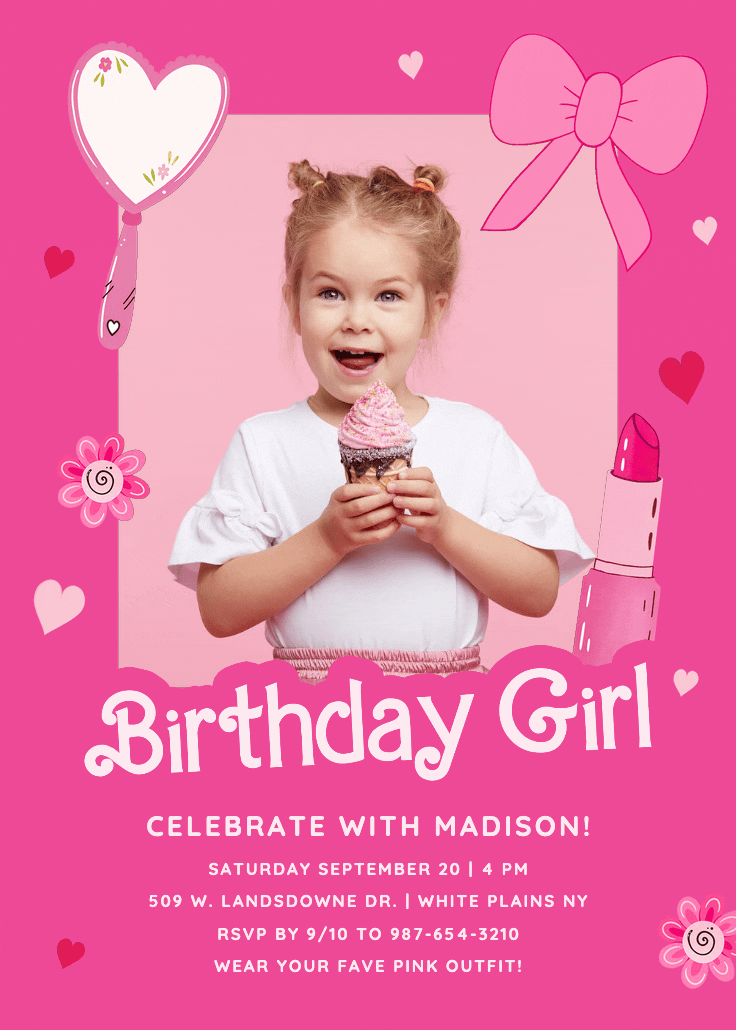 Life in plastic -  invitación de cumpleaños