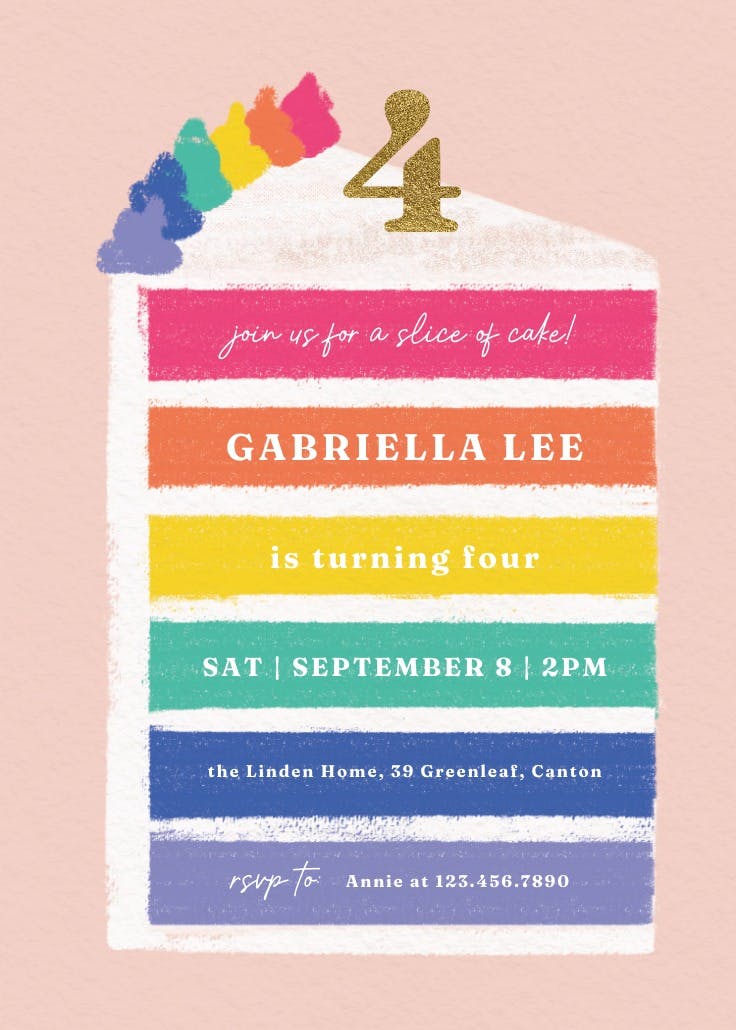 Little layer cake - invitación para todos los días