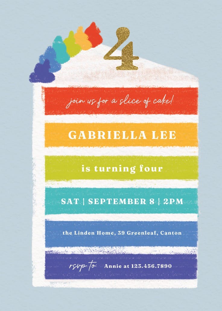 Little layer cake - printable party invitation