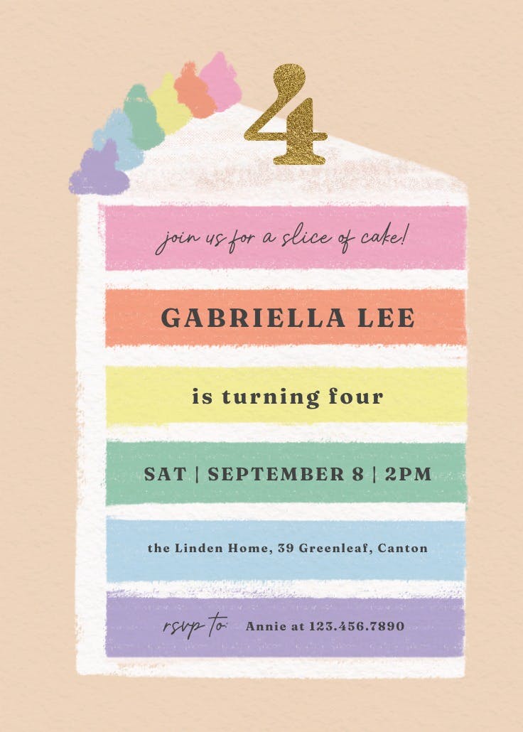 Little layer cake - printable party invitation