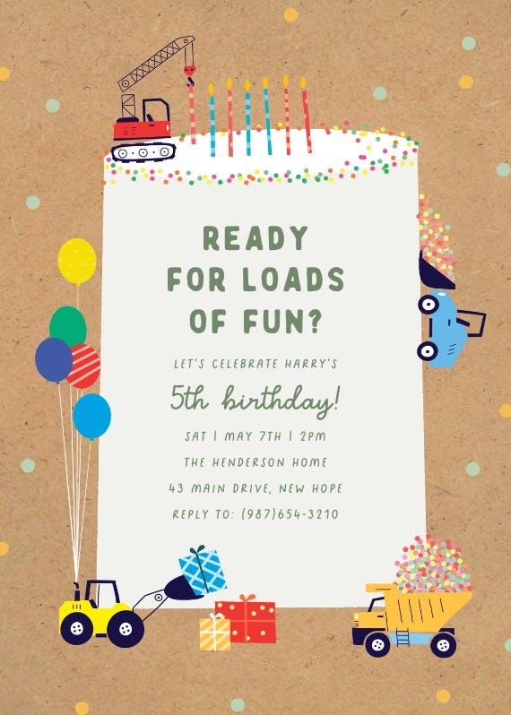 Loads of fun -  invitación de cumpleaños