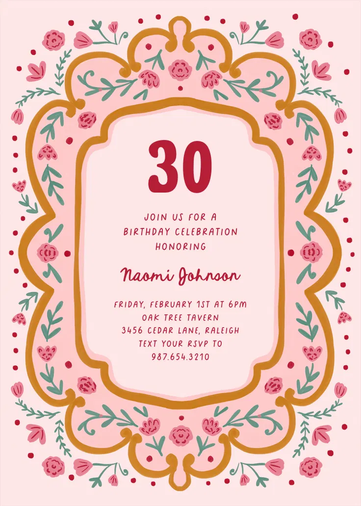 Love frame - party invitation