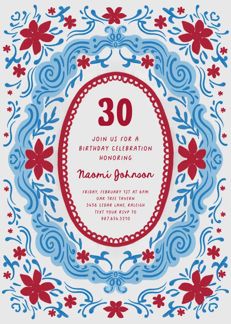 Love frame - convite de aniversário