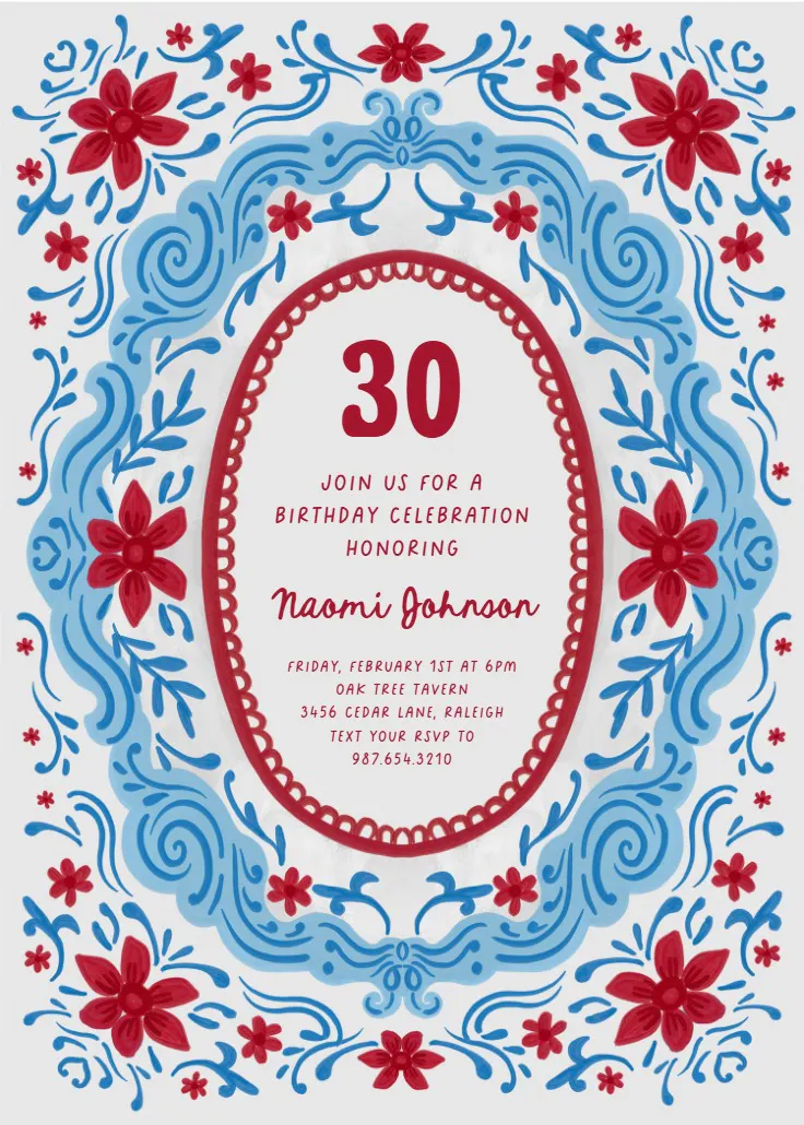 Love frame - printbare feestuitnodiging