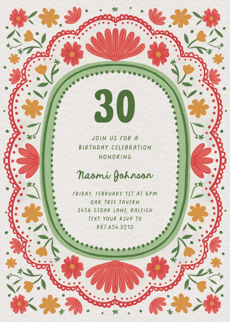 Love frame - invitación de cumpleaños