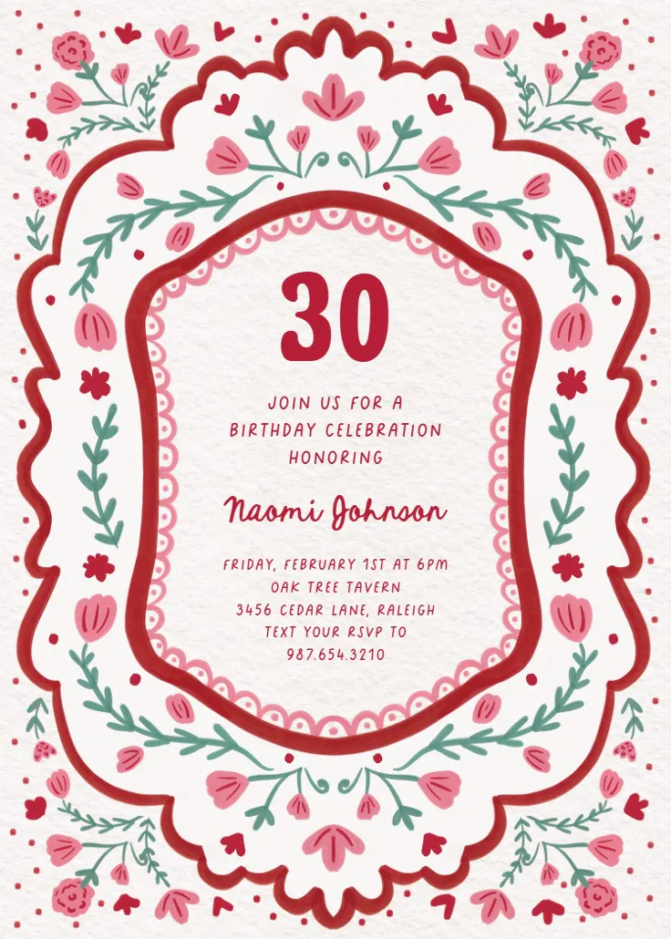 Love frame - davetiye