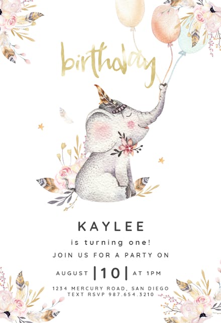 Baby Birthday Invitation Templates Free Greetings Island