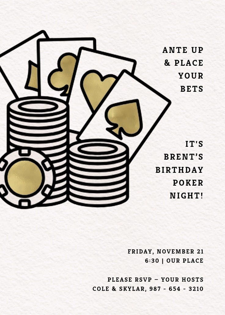 Lucky sevens - birthday invitation