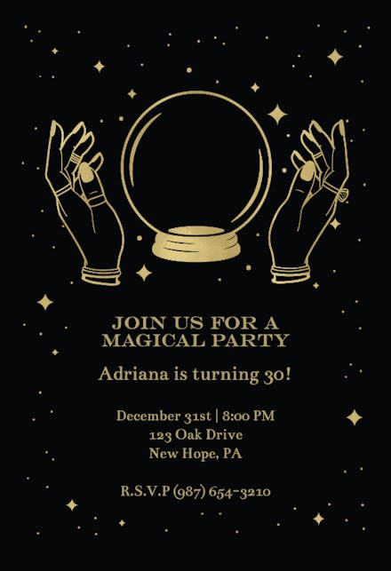 Magical Crystal ball - Party Invitation