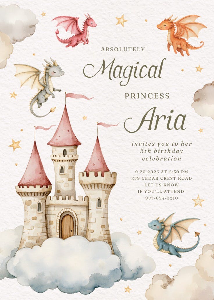 Magical kingdom - invitation