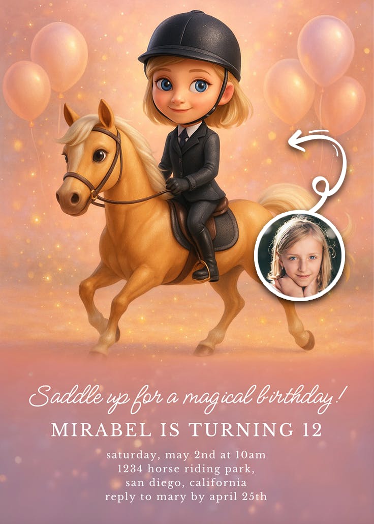 Magical rider - invitation