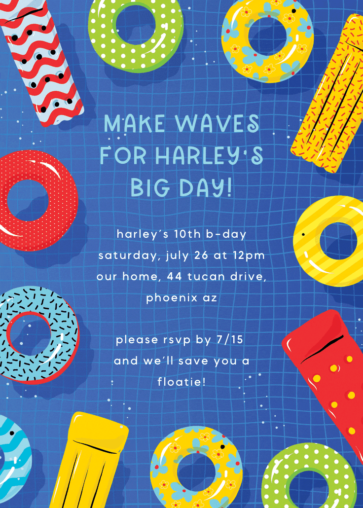 Make waves - invitation
